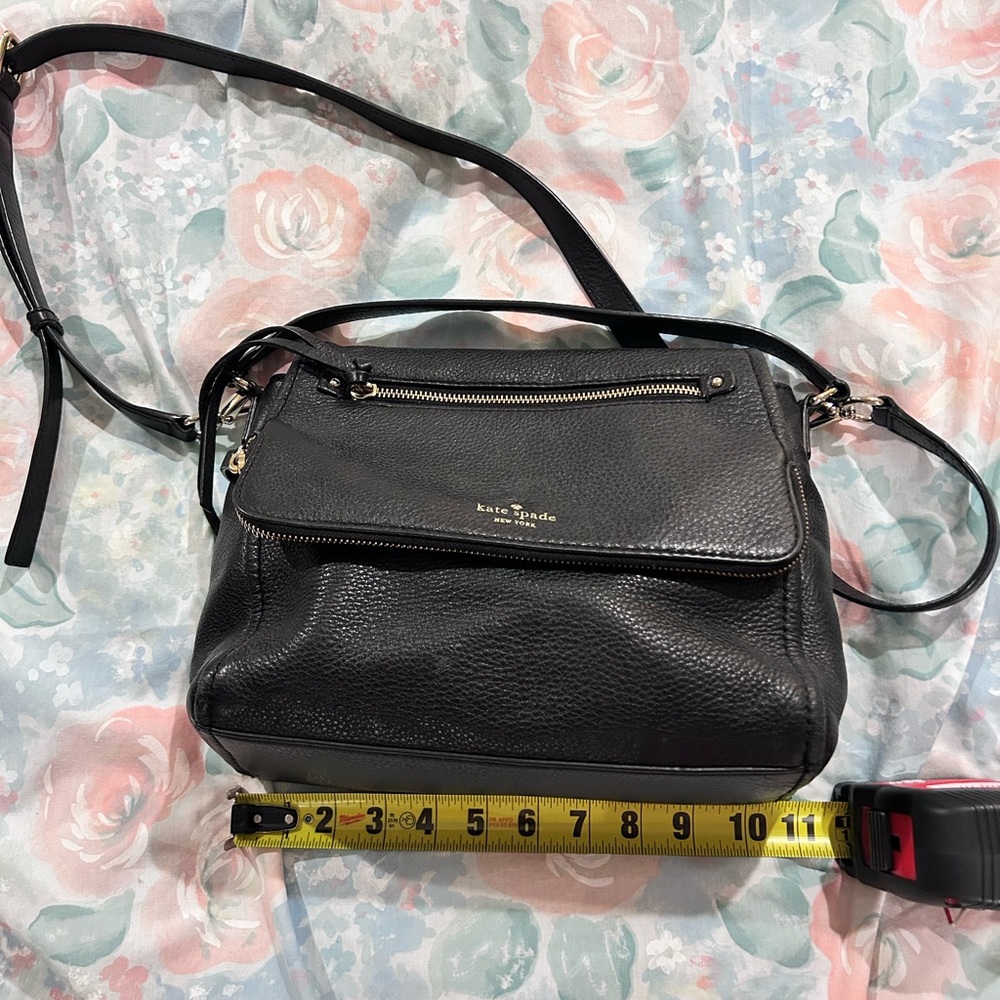 Kate Spade Black Pebbled Leather Crossbody Bag